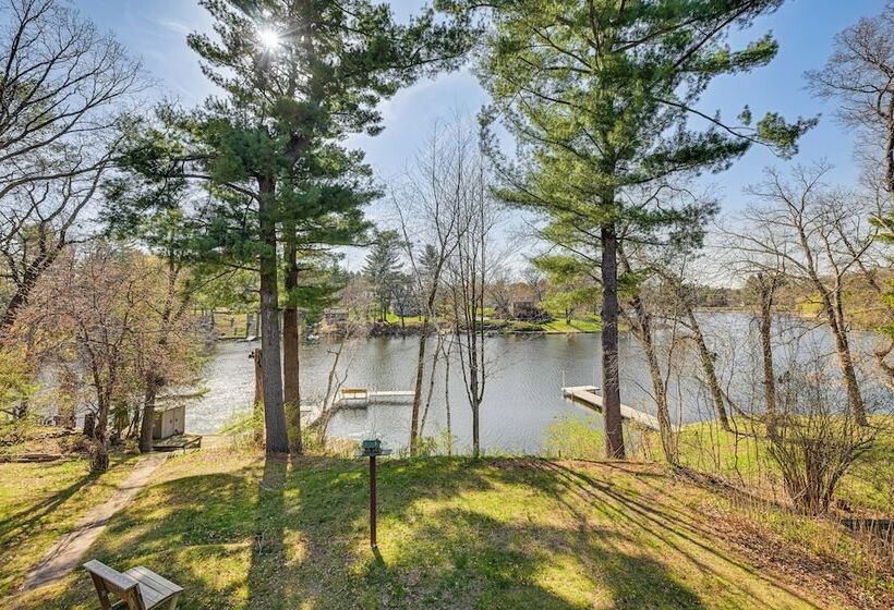 Lake Wissota Home W/ Private Dock + Fire Pit!