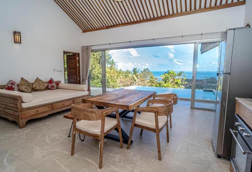 بنسيون 2br Modern Balinese Pool & Sea View Villa #9
