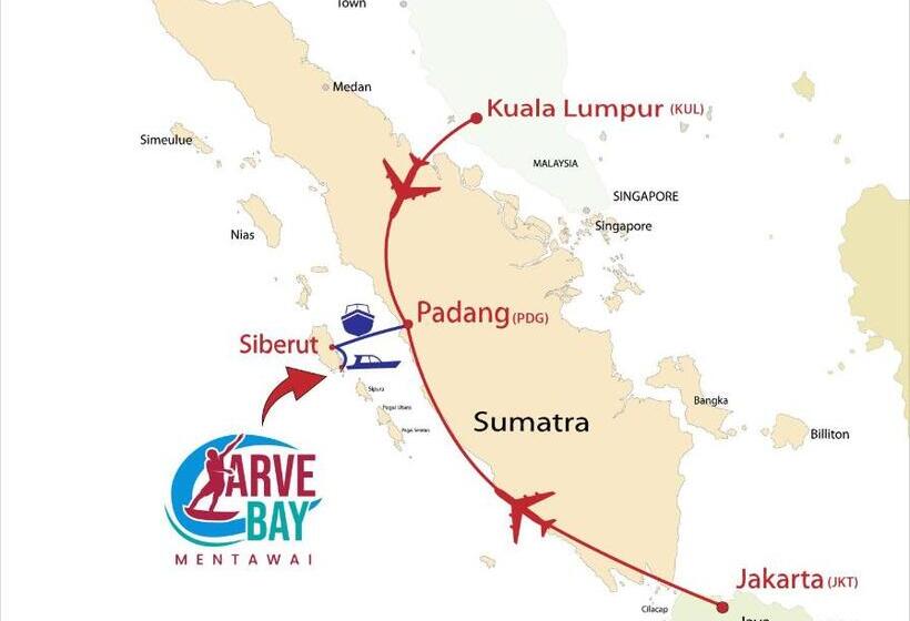 تختخواب و صبحانه Carve Bay Mentawai