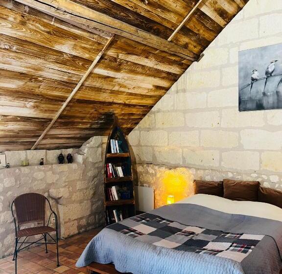 مبيت وإفطار Château De La Thibaudière   Chambre Du Tonneau