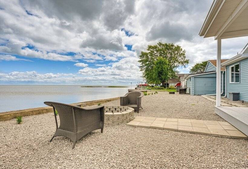 Serene Lakefront Standish Home W/ Fire Pit & Grill