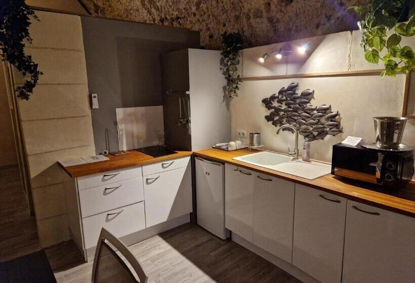 تختخواب و صبحانه Chambres D Hôtes Troglodytes Le Clos De L Hermitage