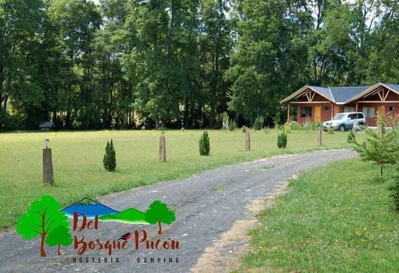 فندق صغير Hosteria Y Camping Del Bosque Pucón