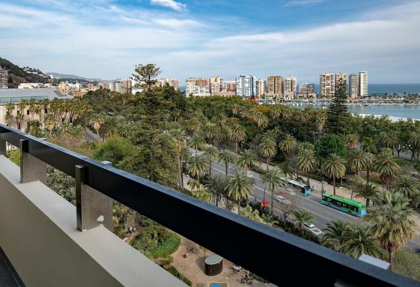اتاق استاندارد با تخت دوبل و چشم‌انداز دریا, Ac Hotel Málaga Palacio By Marriott
