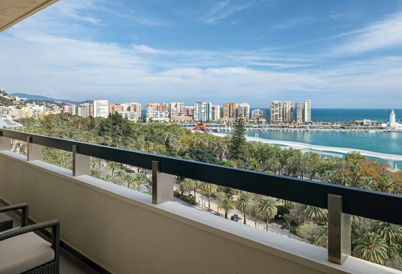 اتاق استاندارد با تخت دوبل و چشم‌انداز دریا, Ac Hotel Málaga Palacio By Marriott