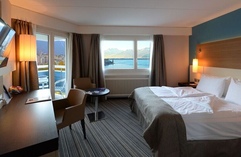 غرفة كلاسيكية مطلّة علي البحيرة, Eurotel Montreux