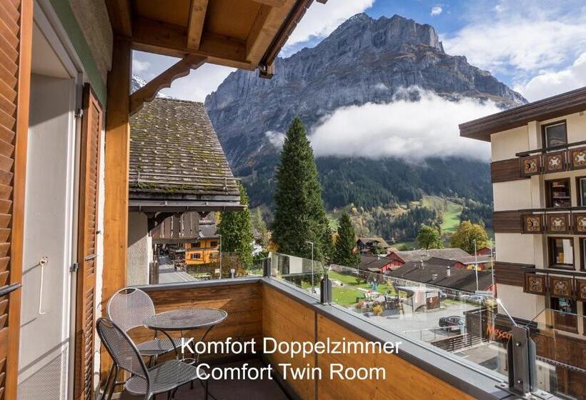 Comfort room with mountain view, Hirschen   Grindelwald