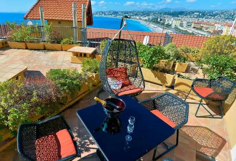 景色の見えるジュニアスイート, Hôtel La Pérouse Nice Baie Des Anges   Recently Fully Renovated