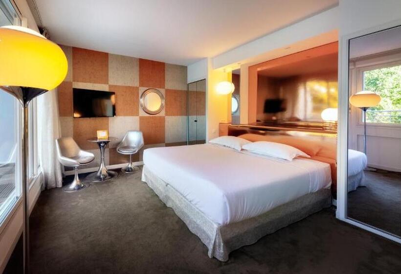 اتاق لوکس با چشم‌انداز باغ, La Reserve Albi Hôtel Restaurant