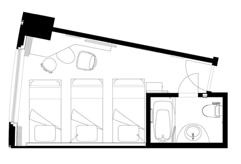 Habitación Triple Estándar, Sapporo Prince