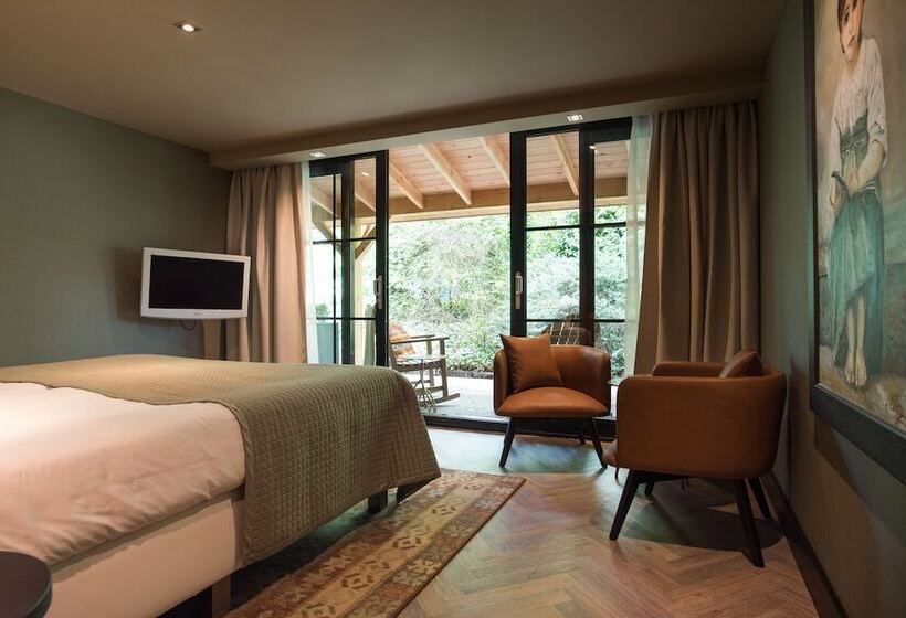 اتاق راحتی با چشم‌انداز استخر, Van Der Valk Hotel Apeldoorn   De Cantharel