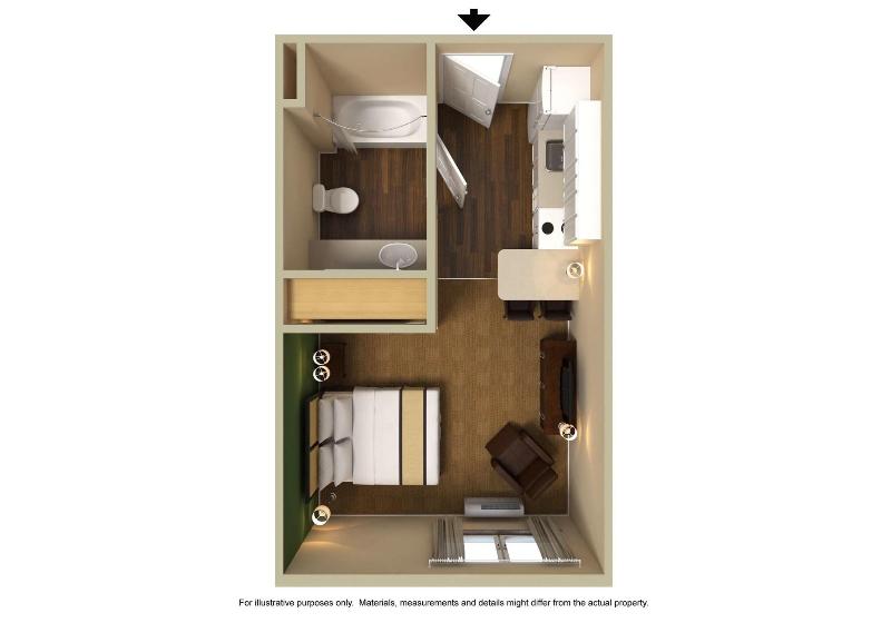 اتاق استاندارد با تخت بزرگ, Greentree Inn & Suites Phoenix Sky Harbor