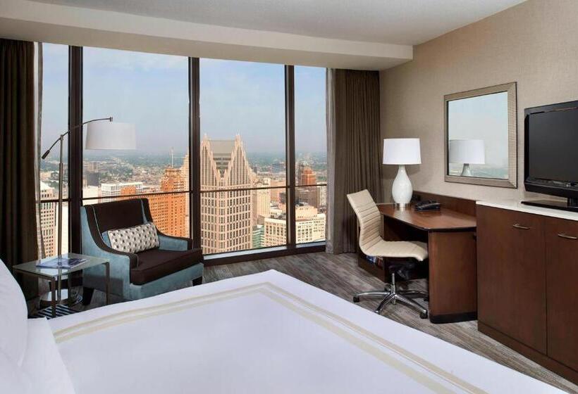 Chambre Standard Lit King Size, Detroit Marriott At The Renaissance Center