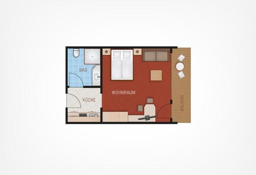 اتاق استاندارد, Aparthotel Kleinwalsertal