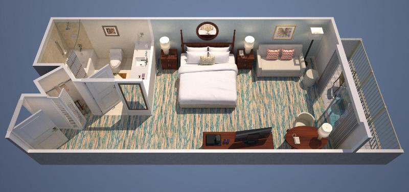 اتاق استاندارد با تخت بزرگ, Grand Cayman Marriott Resort