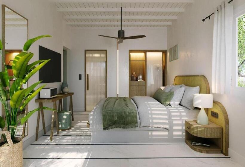 اتاق اساندارد با چشم‌انداز جانبی به دریا, Numo Mykonos Boutique Resort