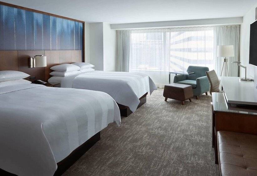 غرفه قياسيه سريرين مزدوجين, Toronto Marriott City Centre