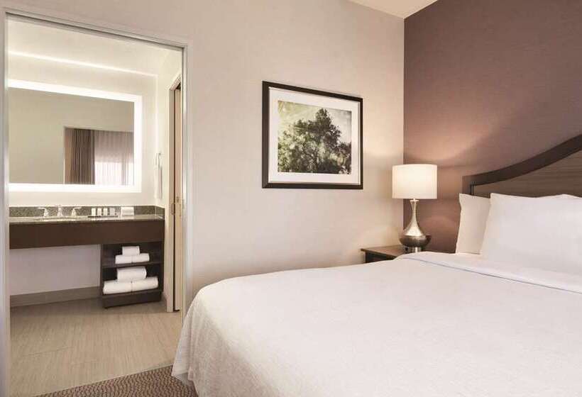 מיטת קינג בסוויטה, Embassy Suites Little Rock