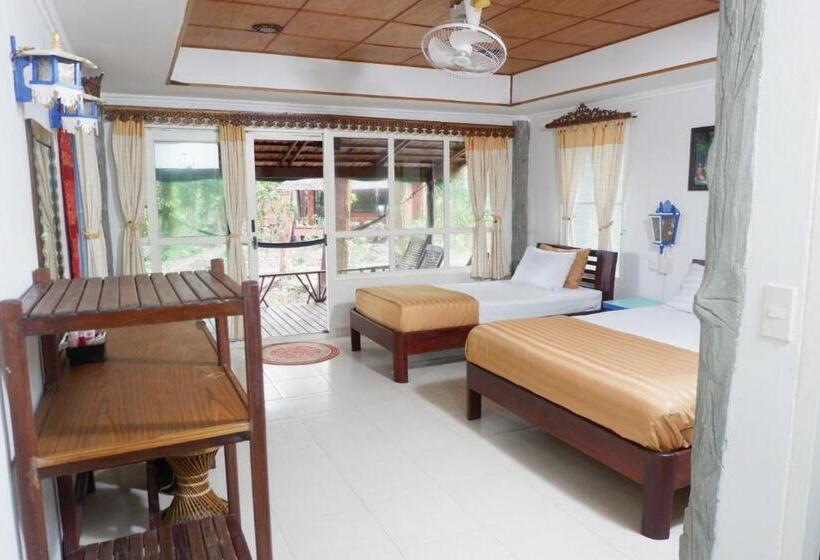 ویلای 1 خوابه با چشم‌انداز باغ, Bamboo Bungalows