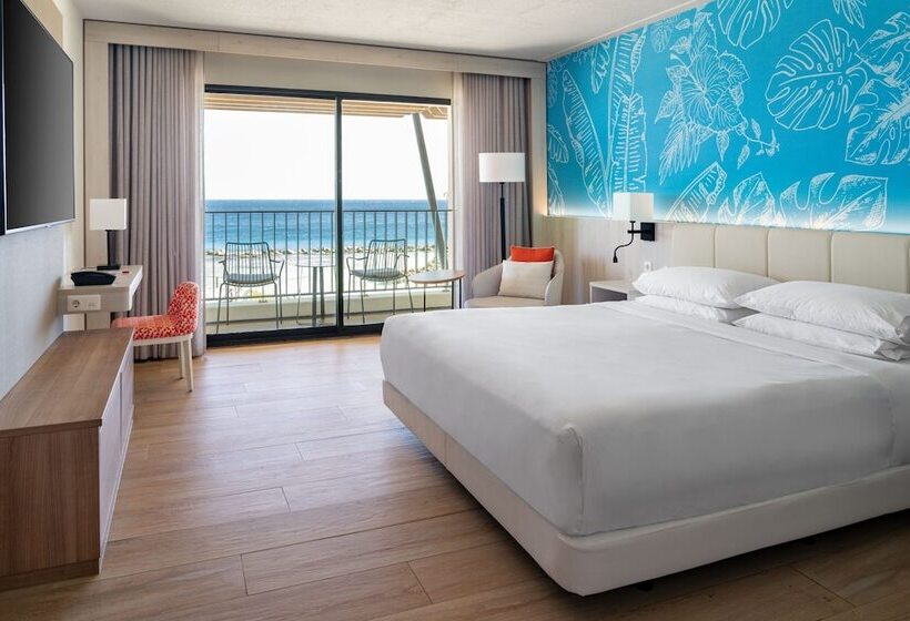 اتاق استاندارد با تخت دوبل و چشم‌انداز دریا, Curaçao Marriott Beach Resort