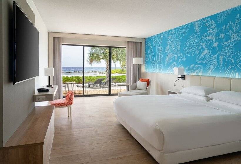 اتاق استاندارد با تخت دوبل و چشم‌انداز دریا, Curaçao Marriott Beach Resort