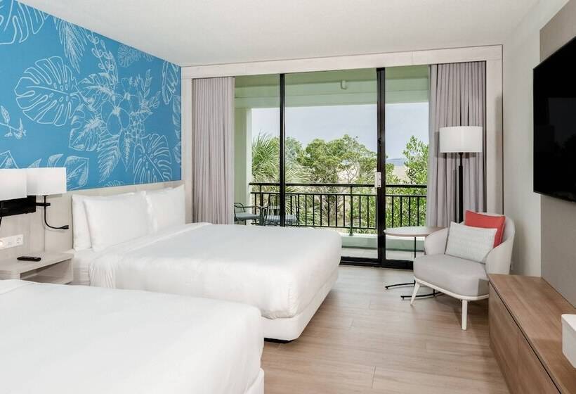 اتاق استاندارد با تخت دوبل و چشم‌انداز, Curaçao Marriott Beach Resort