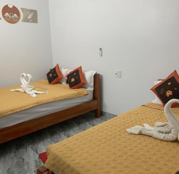 اتاق استاندارد چهارنفره با چشمانداز باغ, Tam Coc White Swan Homestay