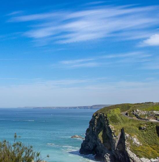 اتاق لوکس با بالکن و چشم‌انداز دریا, OYO Newquay Beach Hotel