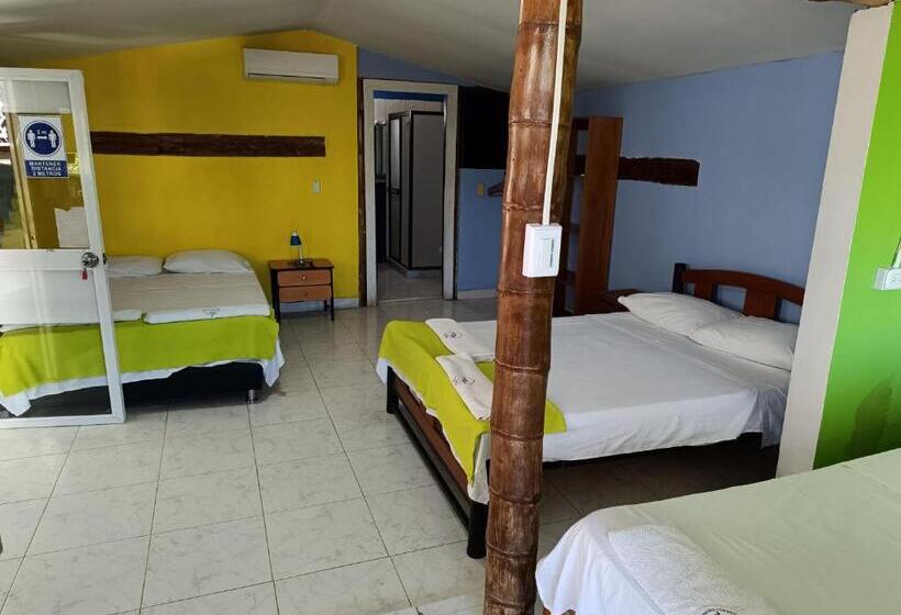اتاق خانوادگی با چشم‌انداز دریا, Tayrona Colors Hostel