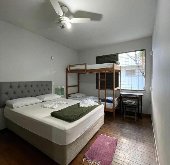 اتاق استاندارد چهارنفره با سرویس بهداشتی مشترک, Da Orla Pampulha Hostel
