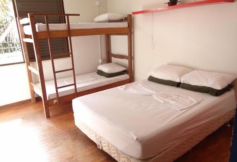 اتاق استاندارد چهارنفره با سرویس بهداشتی مشترک, Da Orla Pampulha Hostel