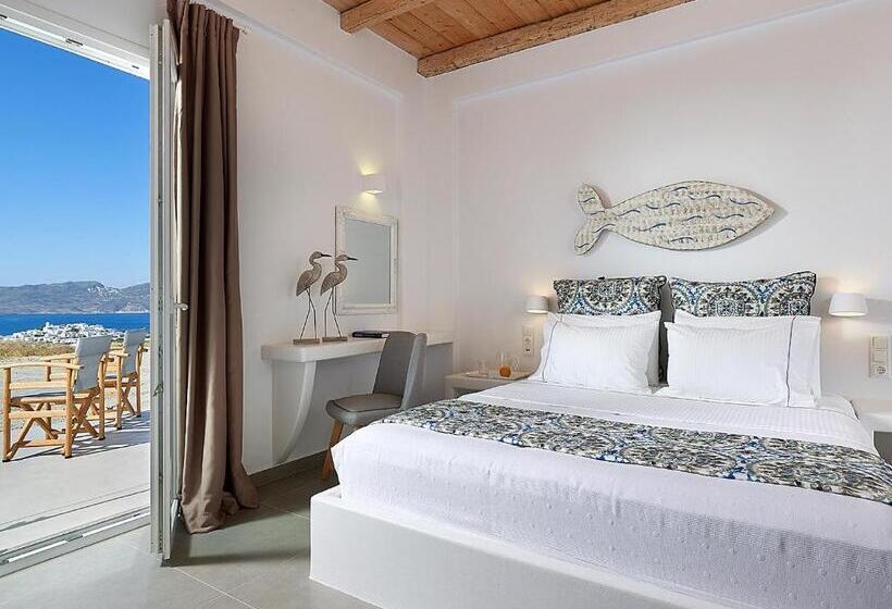 اتاق استاندارد با چشم‌انداز دریا, Lithos Luxury Rooms