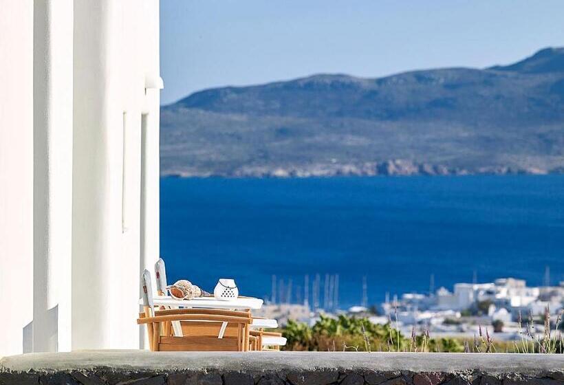 اتاق اساندارد با چشم‌انداز جانبی به دریا, Lithos Luxury Rooms