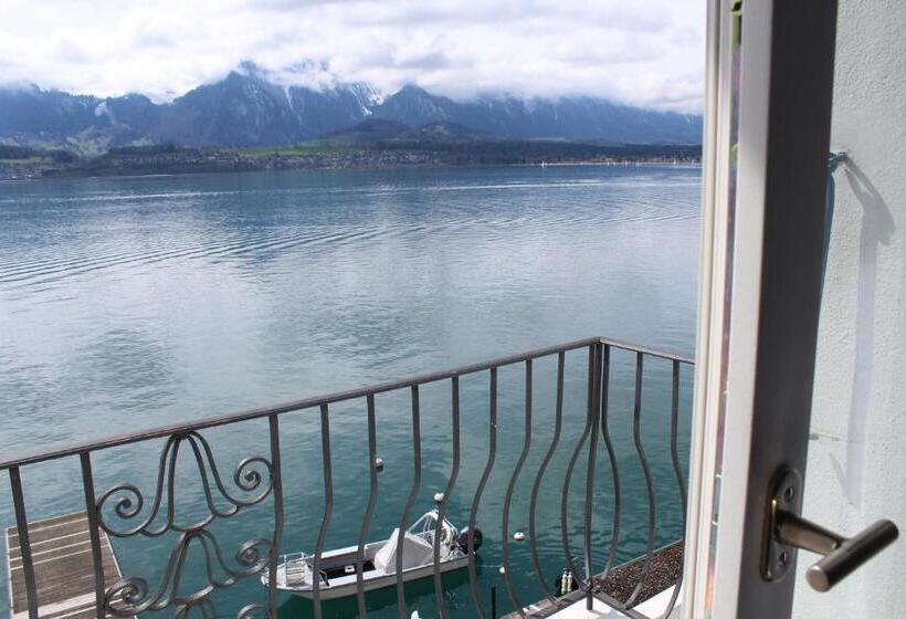 اتاق استاندارد با چشم‌انداز دریاچه, Restaurant Bellevue Au Lac
