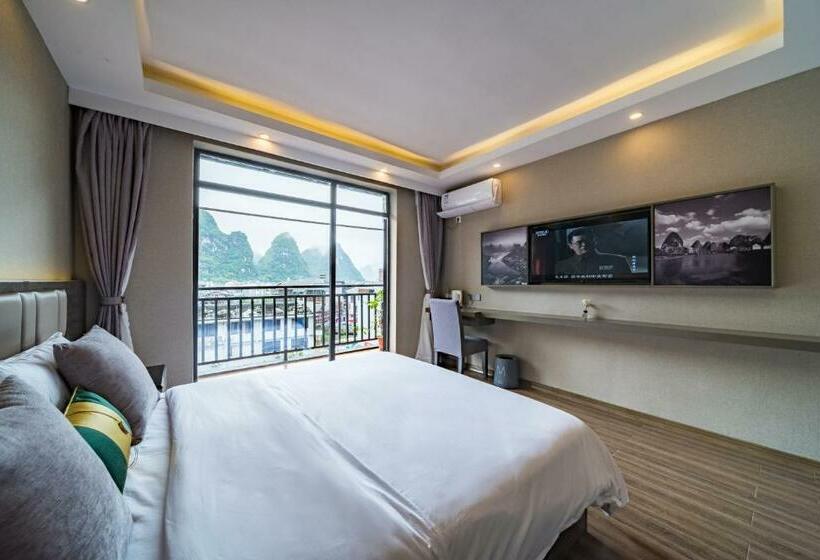 اتاق استاندارد با بالکن, Global Village Mountain View Yangshuo