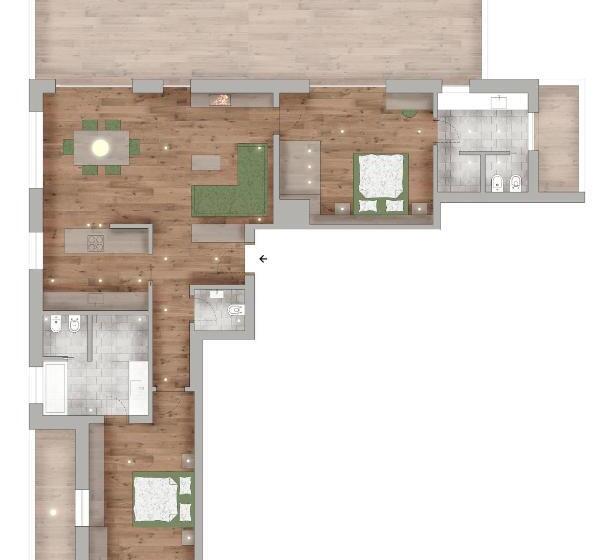 آپارتمان لوکس 1 خوابه, Residence Villa Al Sole