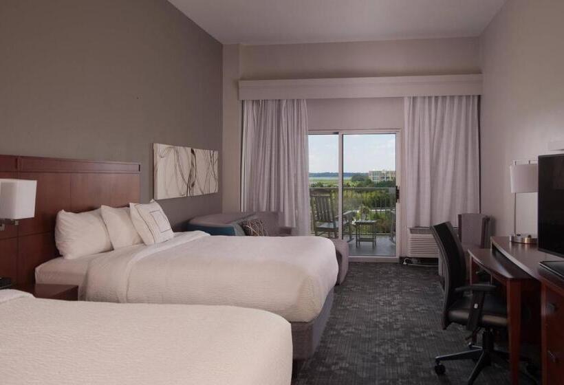 اتاق اساندارد با چشم‌انداز جانبی به دریا, Courtyard Charleston Waterfront