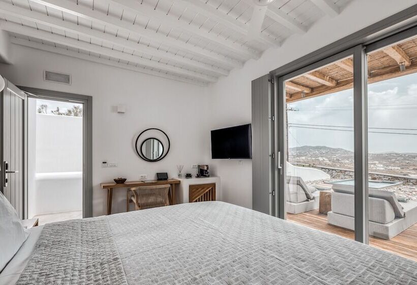 Deluxe Suite Sea View, Alissachni Mykonos
