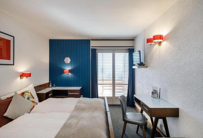 اتاق استاندارد با بالکن, Hôtel Historique Chez Elsy   Crans Sapins
