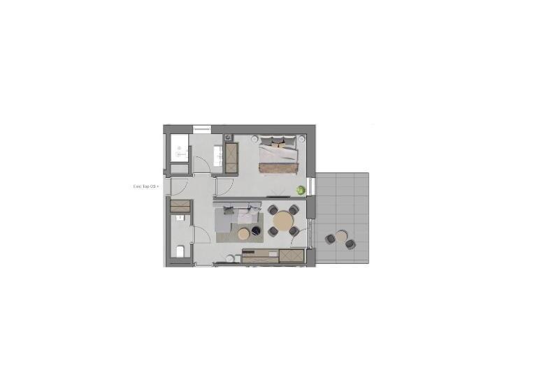 آپارتمان 1 خوابه با تراس, Going Triple A Apartments East