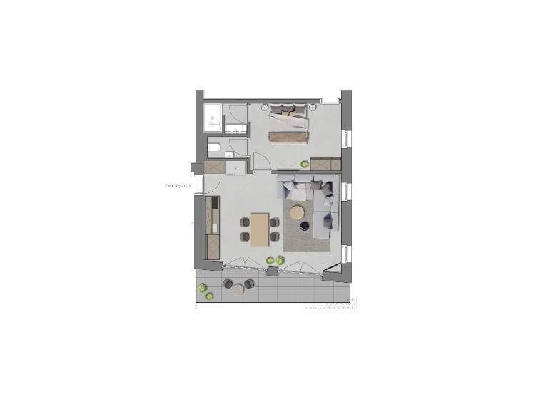 آپارتمان سوپریور 1 خوابه, Going Triple A Apartments East