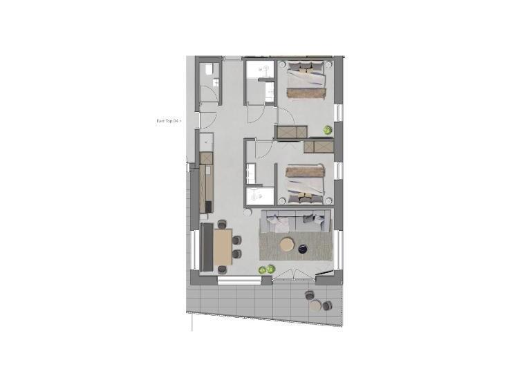 آپارتمان 2 خوابه با تراس, Going Triple A Apartments East