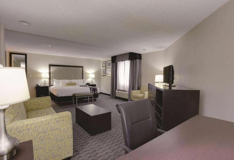 キングサイズベッドのデラックスルーム, La Quinta Inn & Suites By Wyndham Detroit Metro Airport