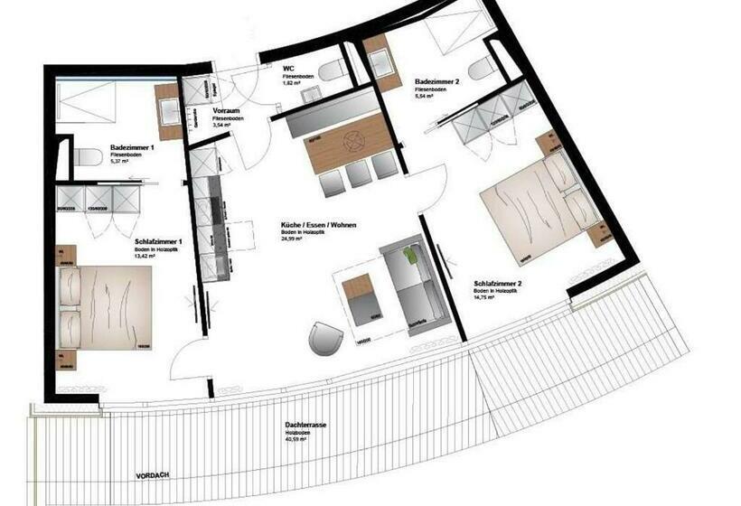 1 Bedroom Penthouse Apartment, Apartmenthotel Sonnenhof