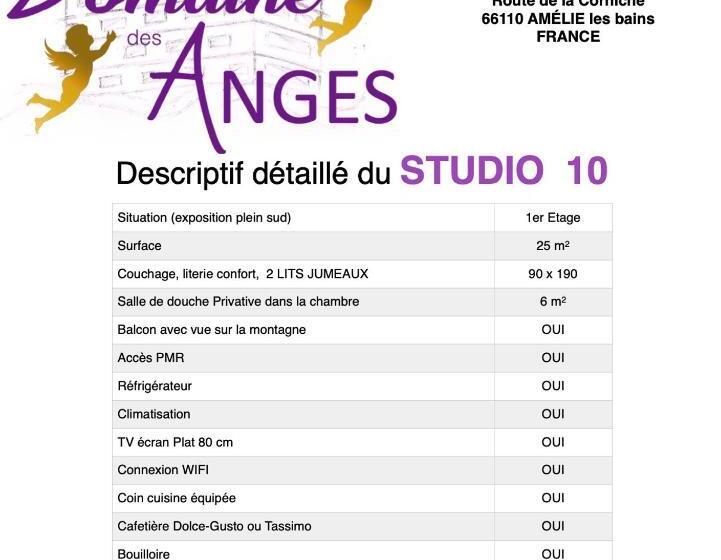 Standard Studio Views, Domaine Des Anges