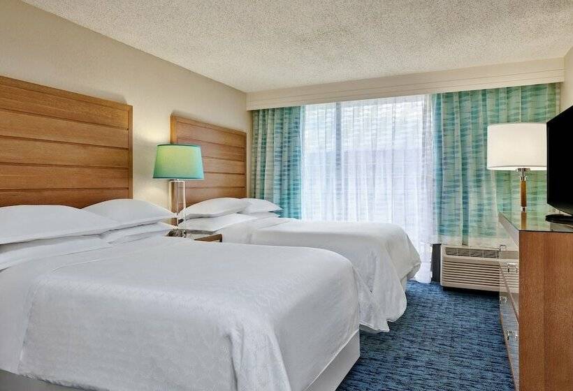带2个双人床的标准工作室, Sheraton Orlando Lake Buena Vista Resort