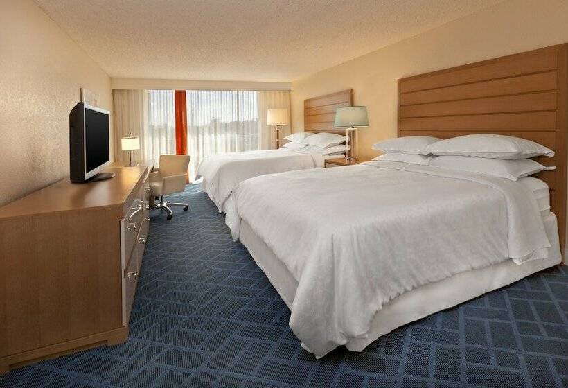 带2个双人床的标准工作室, Sheraton Orlando Lake Buena Vista Resort