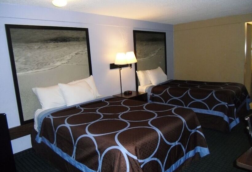 Standard Room 2 Double Beds, Super 8 By Wyndham Lantana West Palm Beach