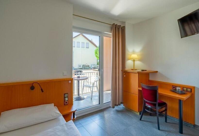 اتاق استاندارد یک تخته با بالکن, Heilbronner Hotel Am Schönen Theater