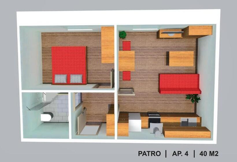 آپارتمان 1 خوابه, Apartmány Pod Jeřábem, šanov 67, červená Voda